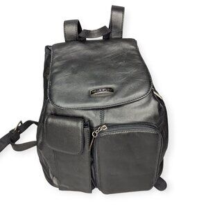 Wilsons Leather Pelle Studio Black Soft Leather Backpack Purse